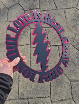 Grateful Dead Song Lyric & Bolt Metal Wall Art