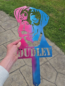 Boxer Garden Stake
