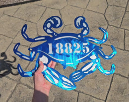 Blue Crab Personalized Metal Sign