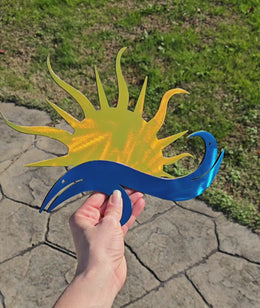 Sun and Waves Metal Wall Art
