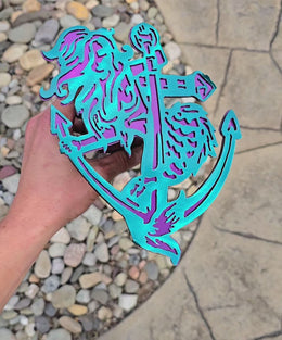 Mermaid Metal Hitch Cover