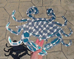 Blue Crab Metal Wall Art