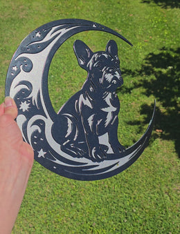 Dogs On The Moon- Frenchton Metal Wall Art - Sale