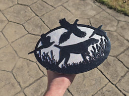 German Shorthaired Pointer Pheasant Hunting Metal Hitch Cover