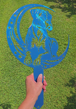 Boxer Moon Garden Stake