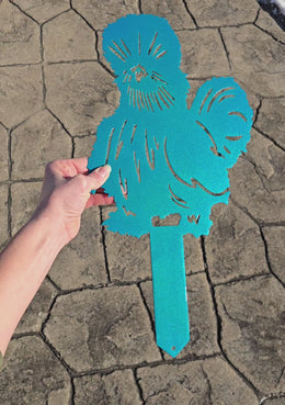 Silkie Chicken Garden Stake