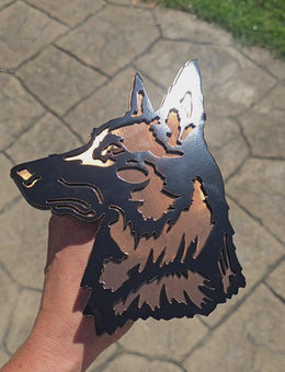 Belgian Malinois Metal Hitch Cover