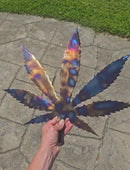 Cannabis Leaf Metal Art