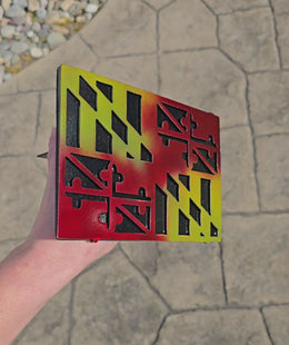 Maryland Flag Metal Hitch Cover