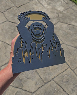 Video showing gorilla silhouette hitch cover by Elite Metalworking