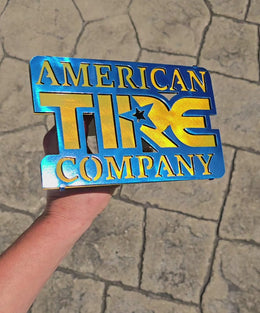 Video showing american Tire Company hitch cover by Elite Metalworking