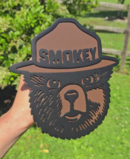 Smokey Bear Metal Hitch Cover