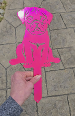 Pug Garden Stake