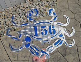 Blue Crab Personalized Metal Sign