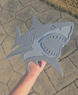 Great White Shark Metal Hitch Cover