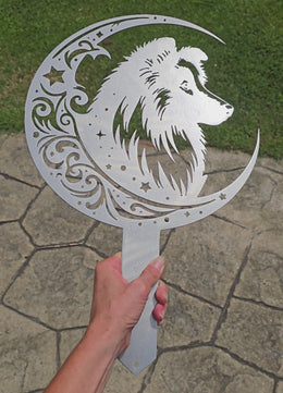 Sheltie Moon Garden Stake