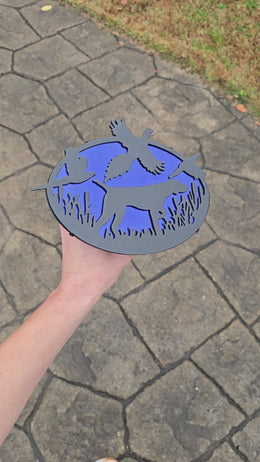 German Shorthaired Pointer Pheasant Hunting Metal Hitch Cover