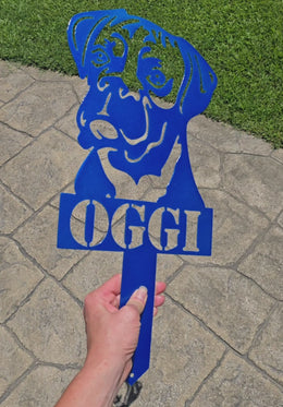 Boxer Garden Stake
