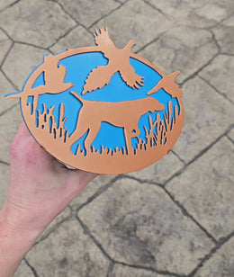 German Shorthaired Pointer Pheasant Hunting Metal Hitch Cover