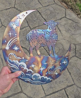 Cosmic Sheep Metal Wall Art