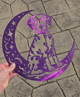 Dalmatian Moon Metal Wall Art