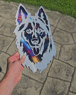 Husky Metal Wall Art