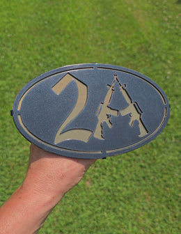 Second Amendment Metal Hitch Cover