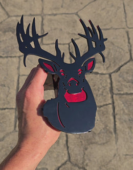 White-Tailed Deer Metal Hitch Cover