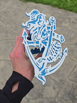Mermaid Metal Hitch Cover