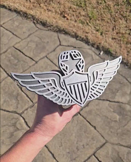 Army Aviator Wings Metal Hitch Cover