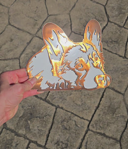 Corgi Metal Wall Art