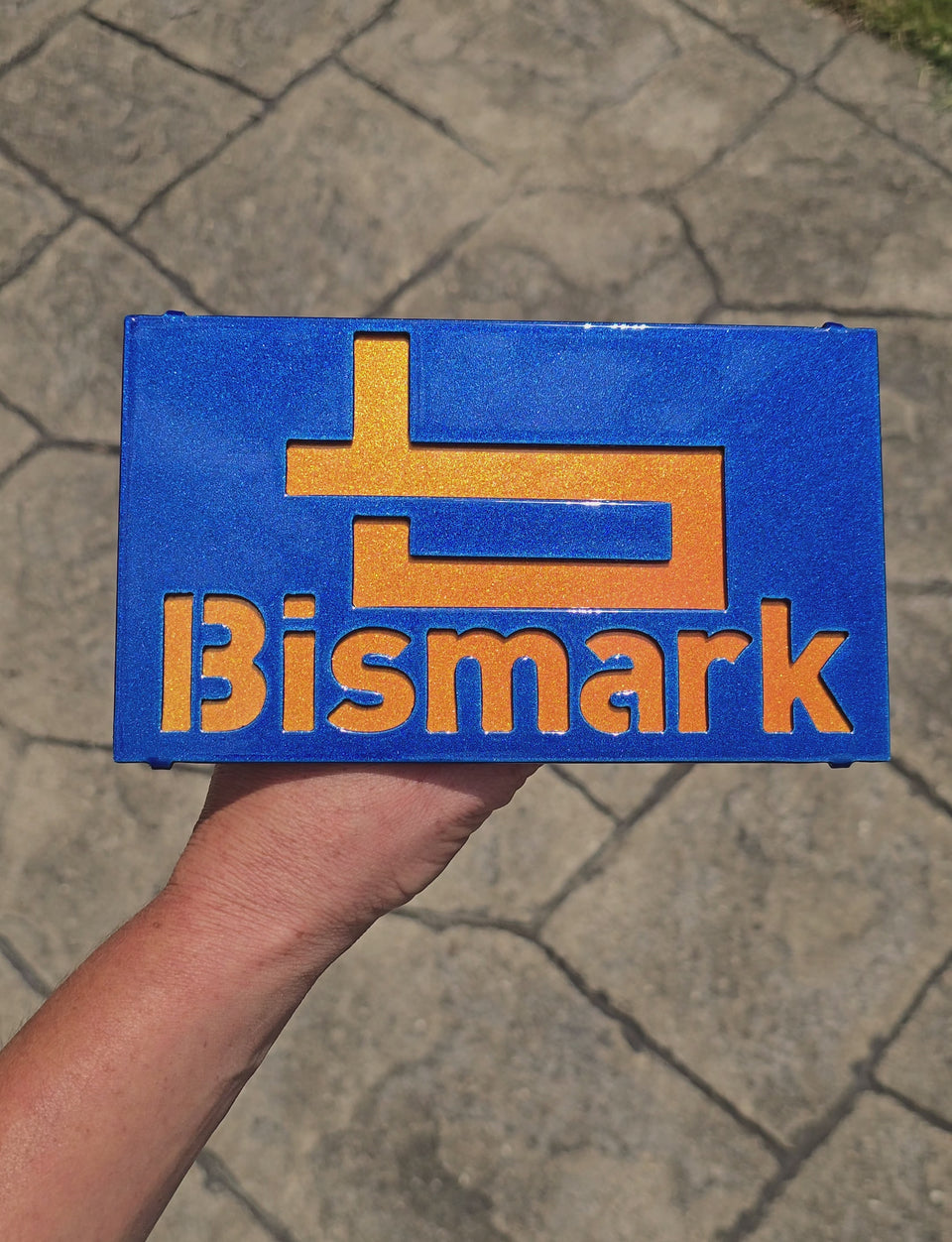 Video showing bismark logo hitch cover by Elite Metalworking