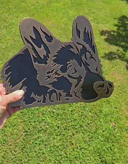 Corgi Metal Wall Art