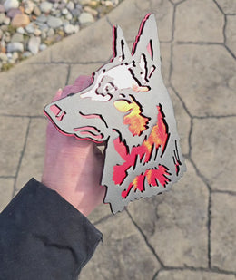 Belgian Malinois Metal Hitch Cover