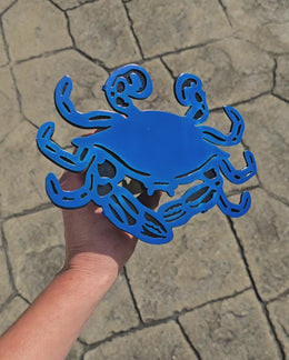Blue Crab Metal Hitch Cover