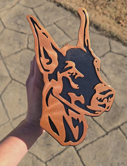 Doberman Pinscher Metal Hitch Cover