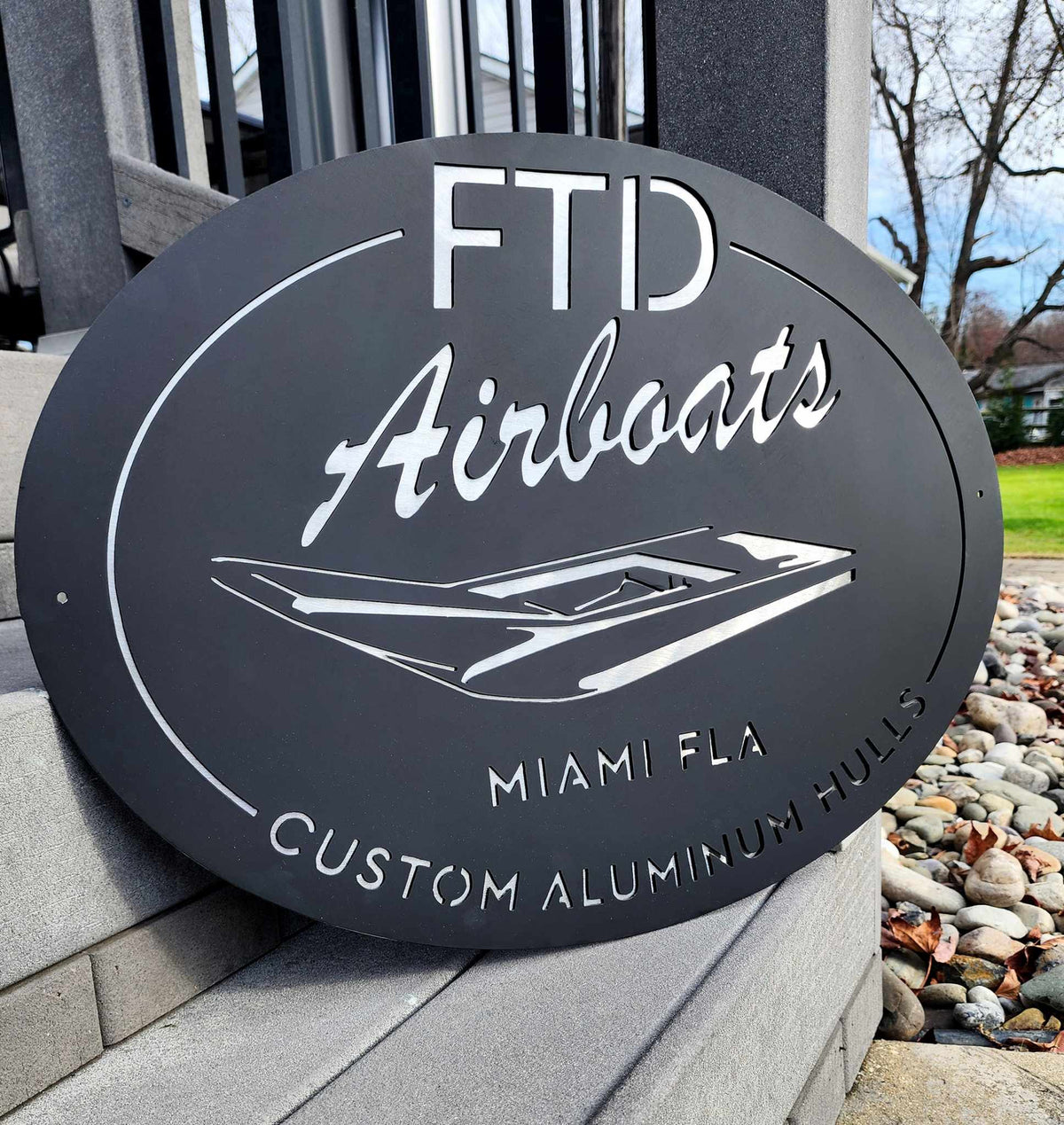 FTD Airboats logo sign by Elite Metalworking