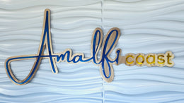 Amalfi Coast restaurant lettering by Elite Metalworking