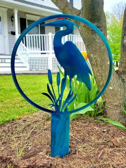 Blue Heron Garden Stake