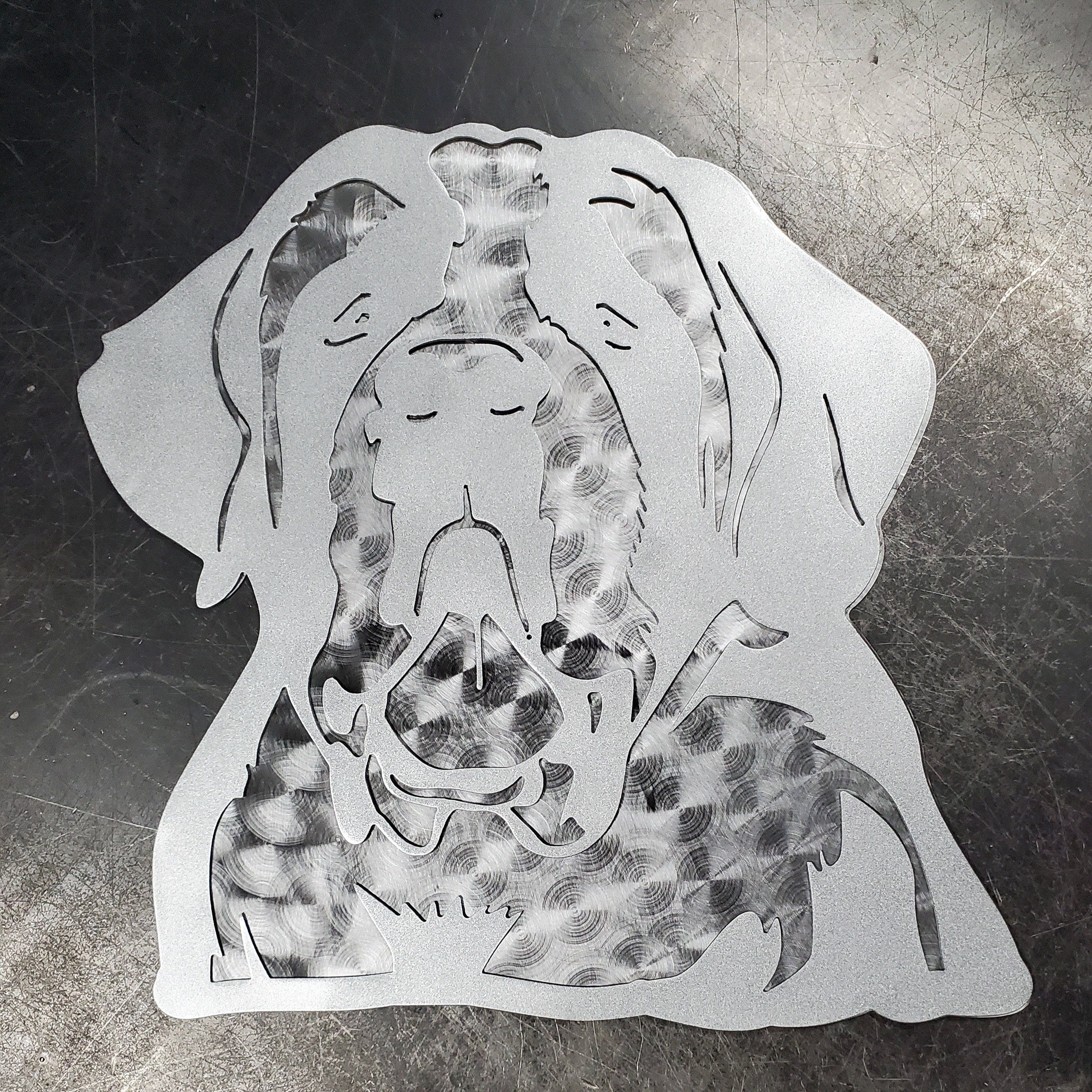 Silver Metallic & Polished Swirl