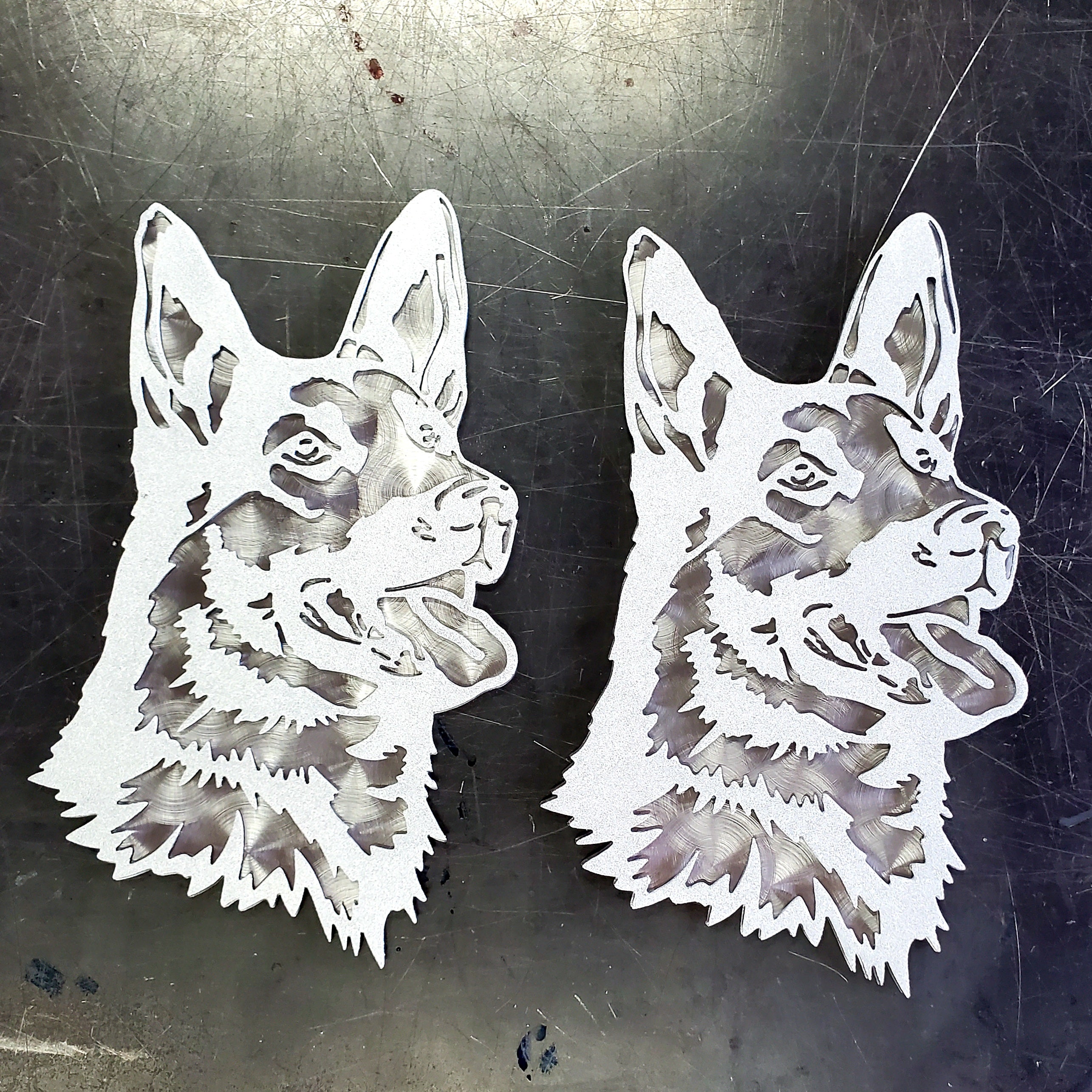 Gloss White & Polished Swirl