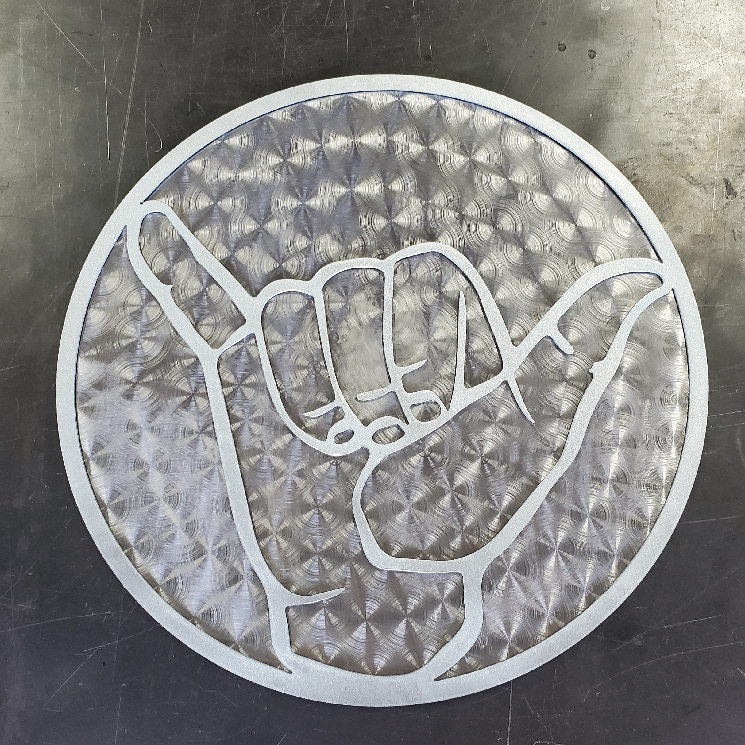 Silver Metallic & Polished Swirl