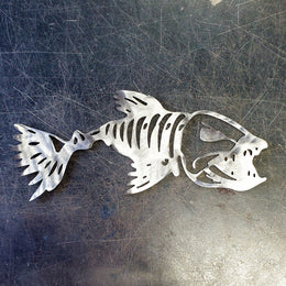 Fish Skeleton Metal Wall Art