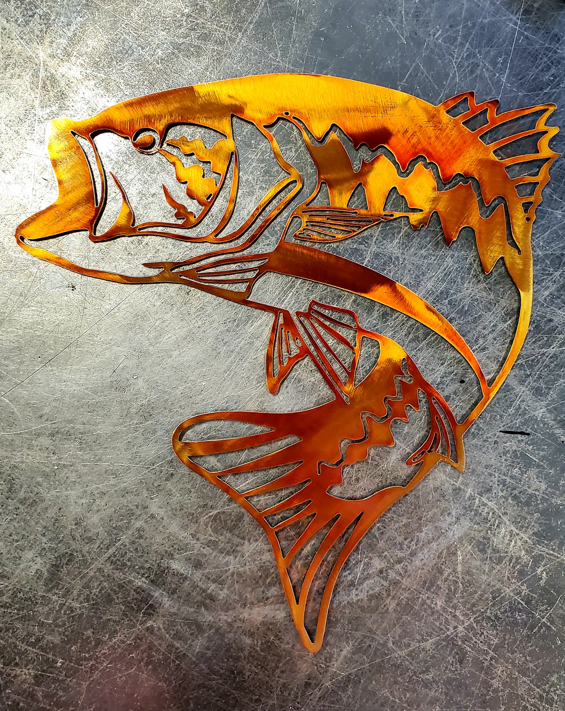 Largemouth Bass Metal Art