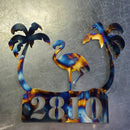 Flamingo & Palm Trees Personalized Sign
