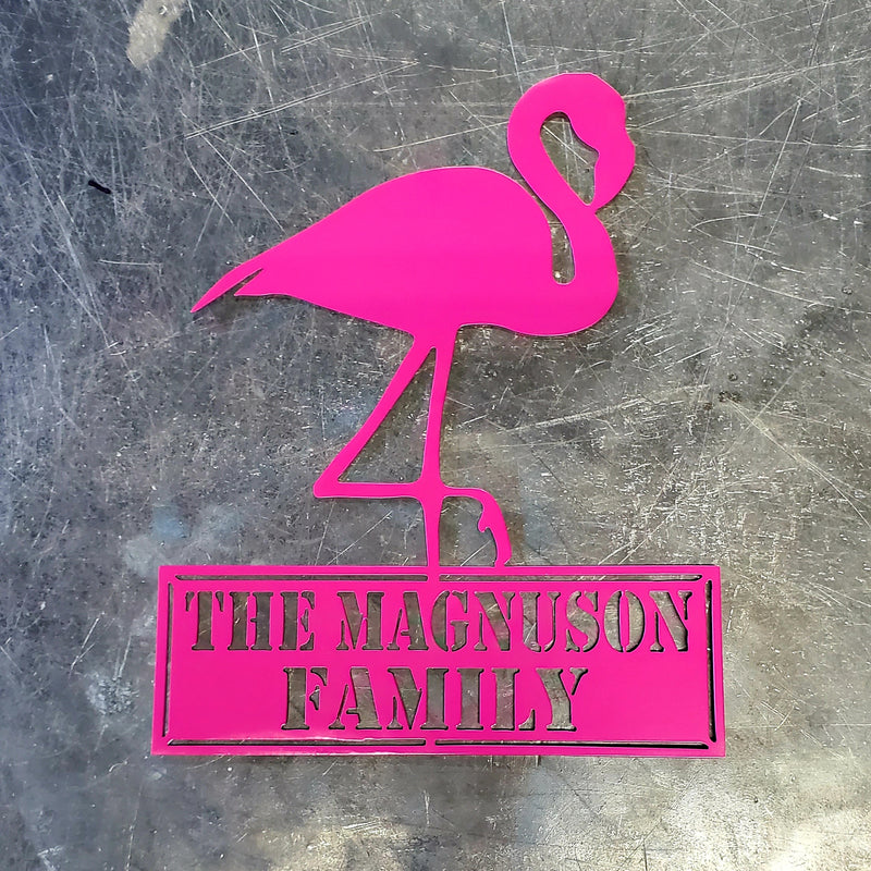 Flamingo Address Sign