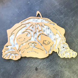 Pug Metal Wall Art