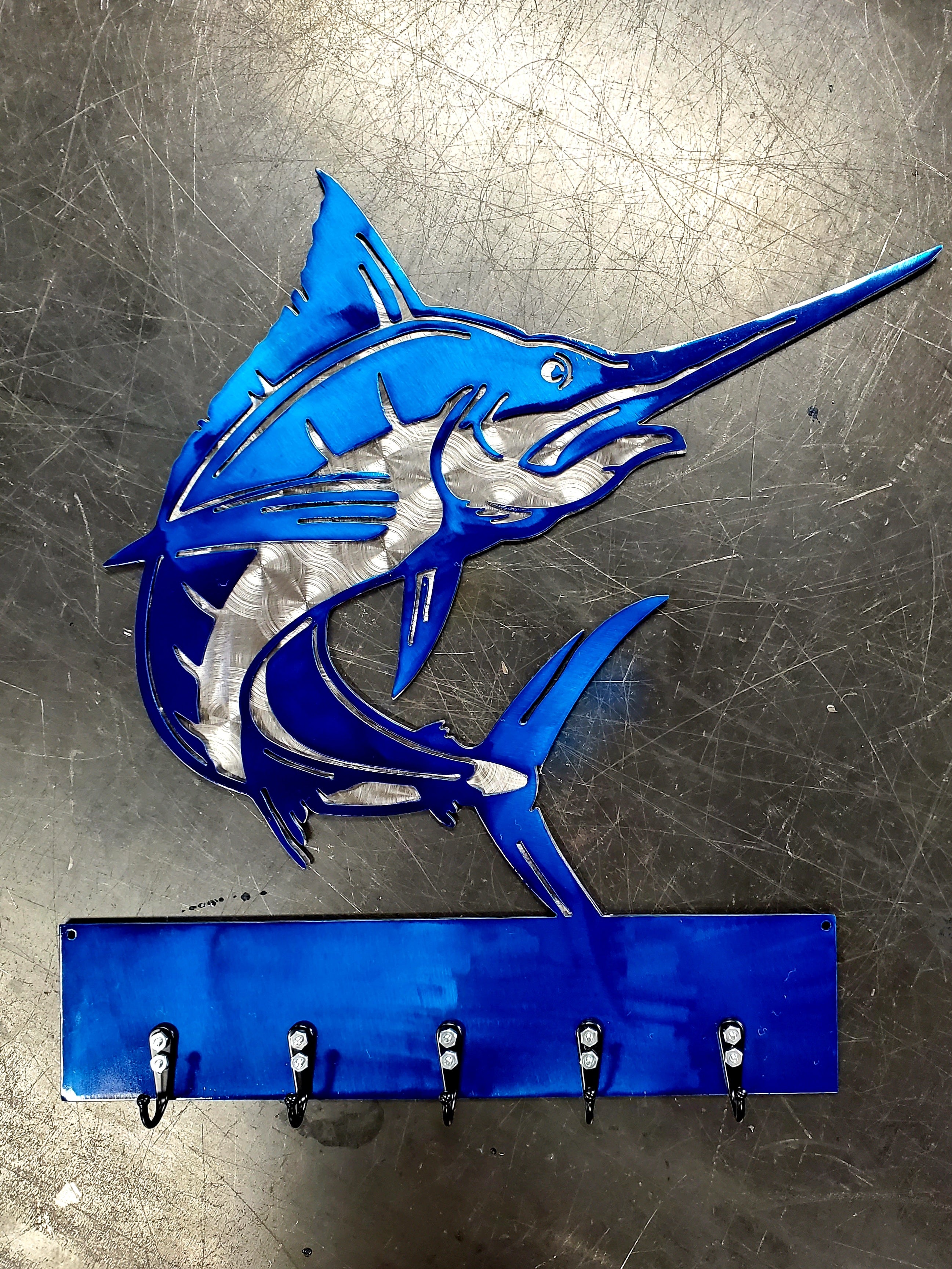 Blue Marlin Metal Art