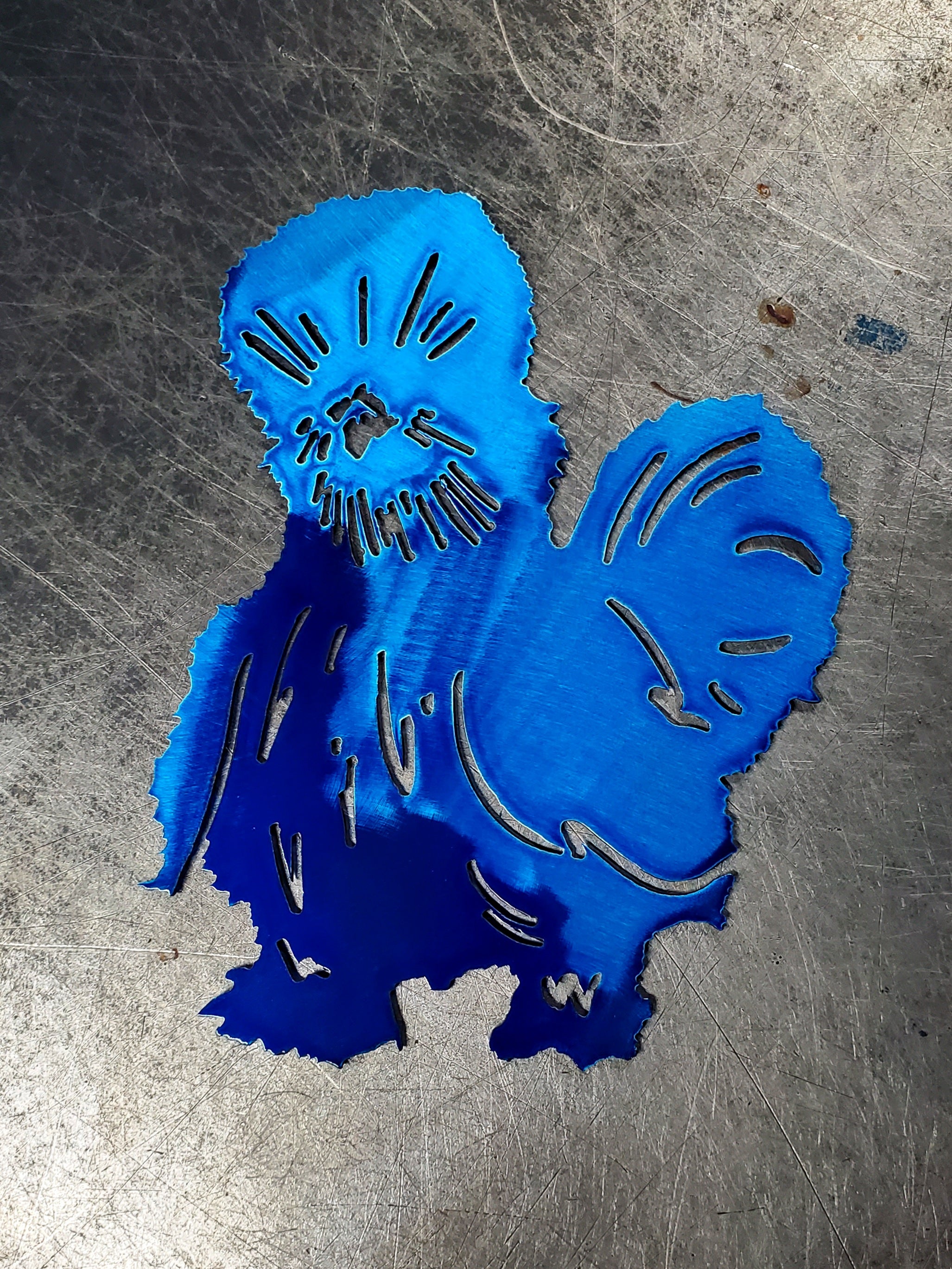 Silkie Chicken Metal Art