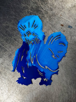 Silkie Chicken Metal Wall Art